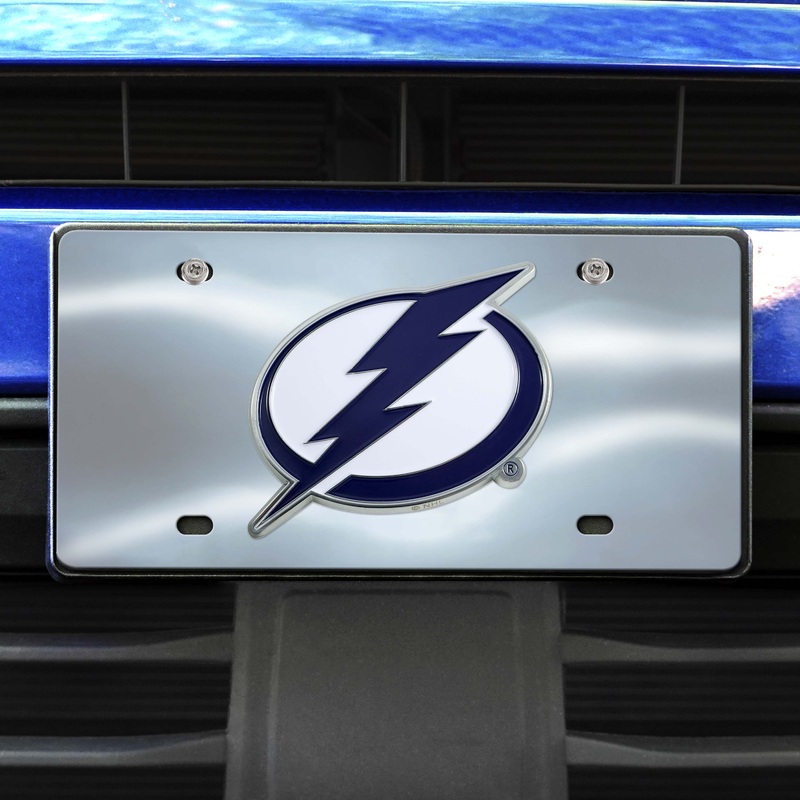 Fanmats Tampa Bay Lightning 3D Stainless Steel License Plate