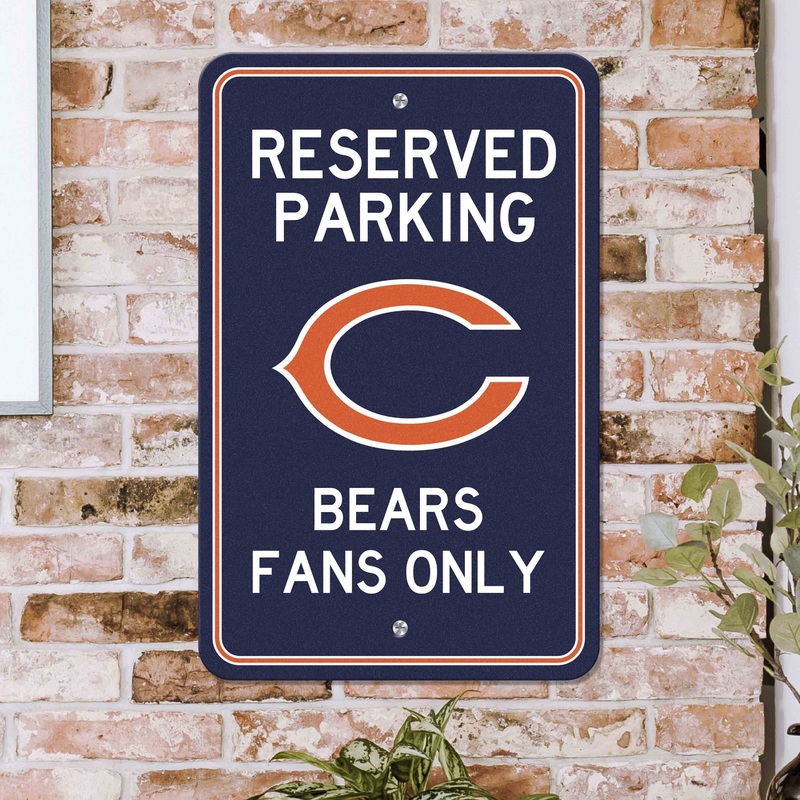 Fanmats Chicago Bears Team Color Reserved Parking Sign Dcor 18 X 11.5 Lightweight