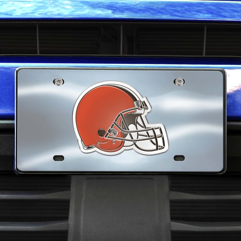 Fanmats Cleveland Browns 3D Stainless Steel License Plate
