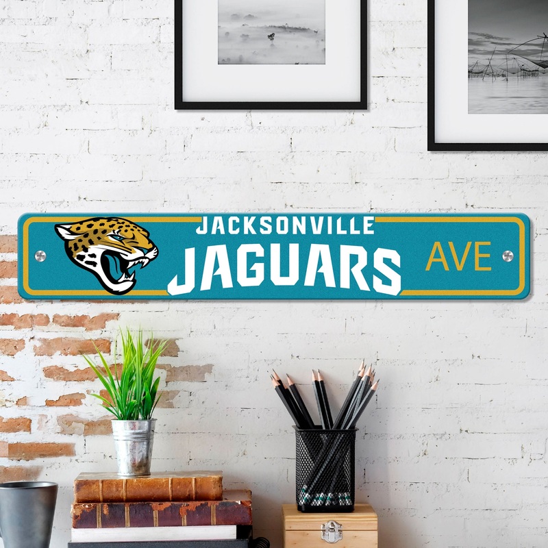 Fanmats Jacksonville Jaguars Team Color Street Sign 4 X 24 Lightweight