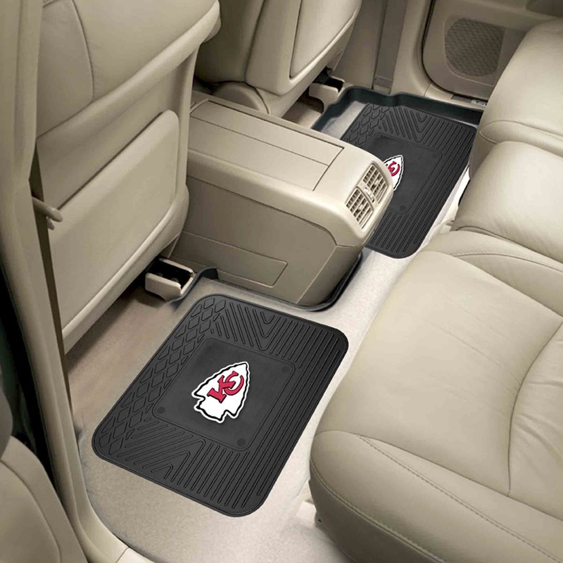 Fanmats Kansas City Chiefs Back Seat Car Utility Mats – 2 Piece Set