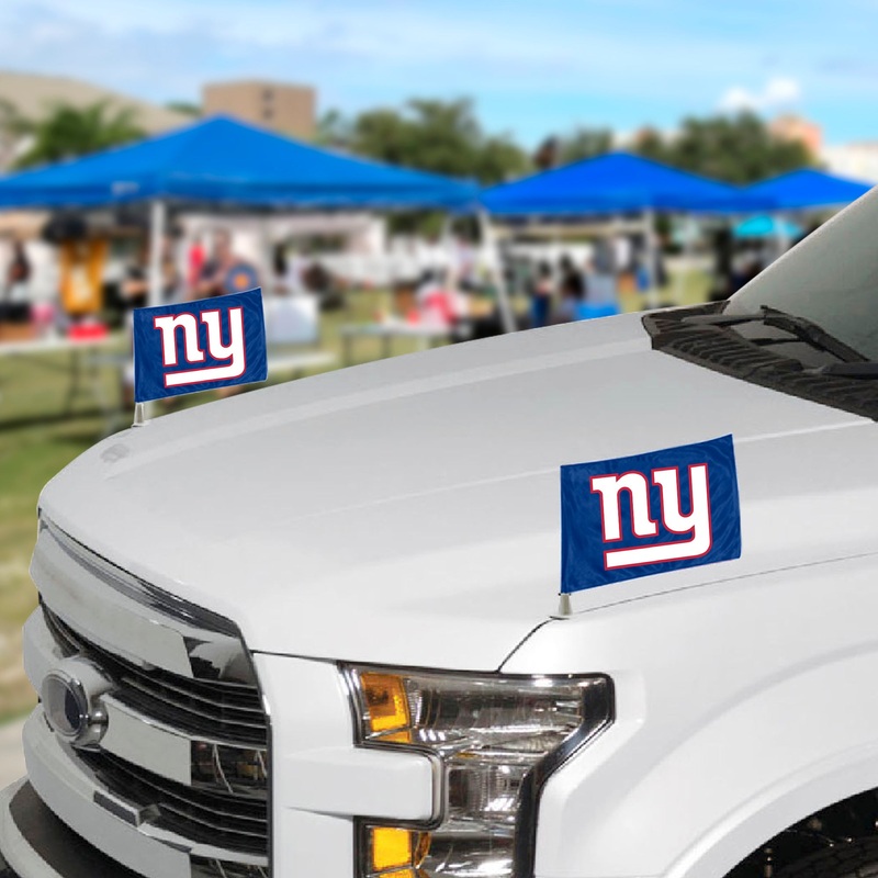 Fanmats New York Giants Ambassador Car Flags – 2 Pack Mini Auto Flags, 4 X 6