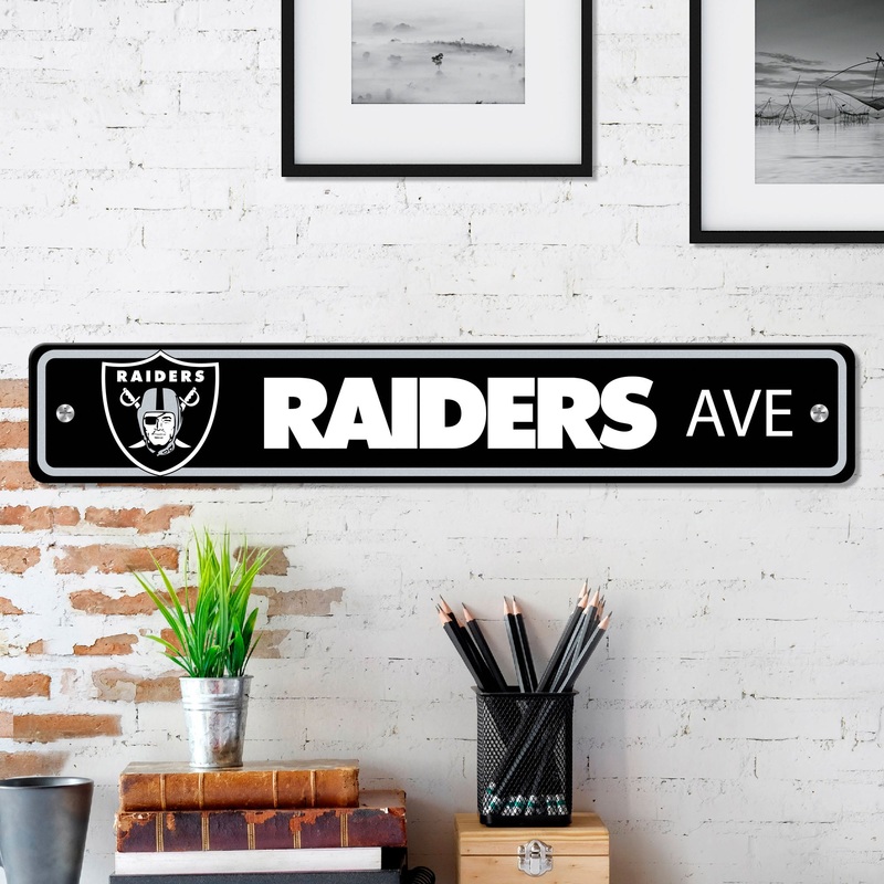 Fanmats Las Vegas Raiders Team Color Street Sign 4 X 24 Lightweight