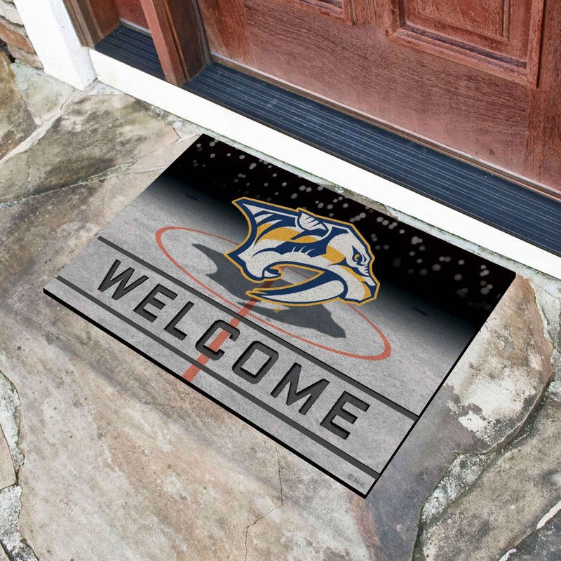 Fanmats Nashville Predators Rubber Door Mat – 18 x 30