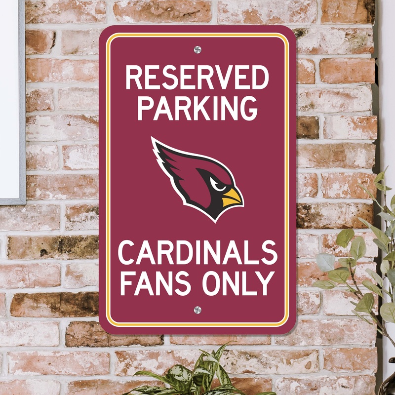 Fanmats Arizona Cardinals Team Color Reserved Parking Sign Dcor 18 X 11.5 Lightweight