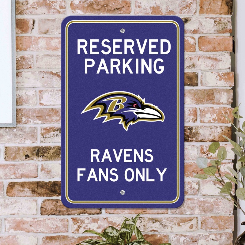 Fanmats Baltimore Ravens Team Color Reserved Parking Sign Dcor 18 X 11.5 Lightweight