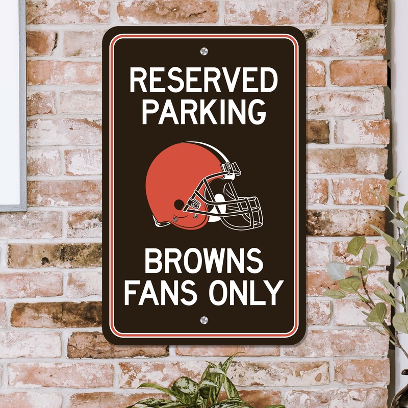 Fanmats Cleveland Browns Team Color Reserved Parking Sign Dcor 18 X 11.5 Lightweight