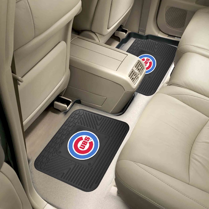 Fanmats Chicago Cubs Back Seat Car Utility Mats – 2 Piece Set