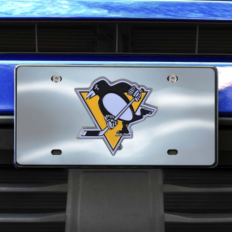 Fanmats Pittsburgh Penguins 3D Stainless Steel License Plate