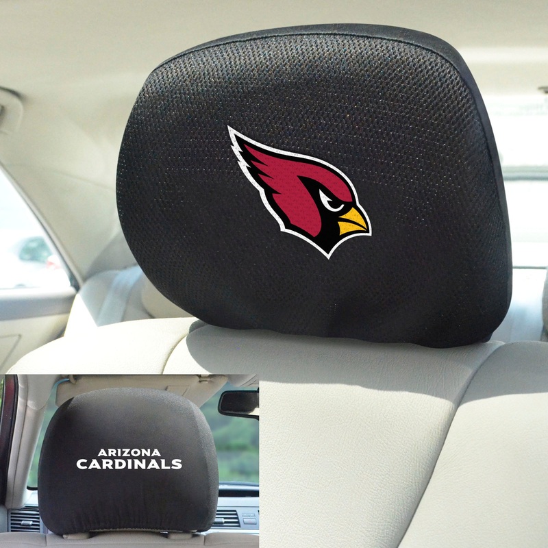 Fanmats Arizona Cardinals Embroidered Head Rest Cover Set – 2 Pieces