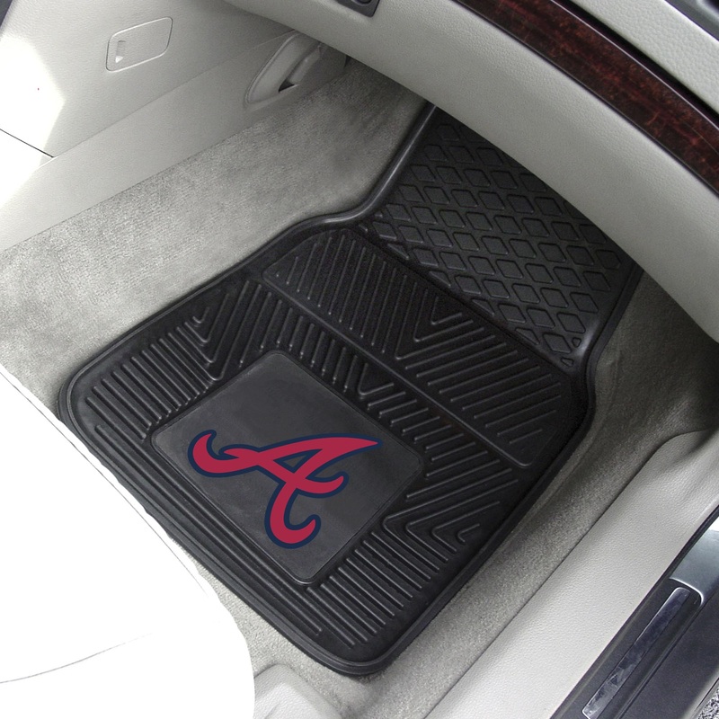 Fanmats Atlanta Braves Heavy Duty Car Mat Set – 2 Pieces
