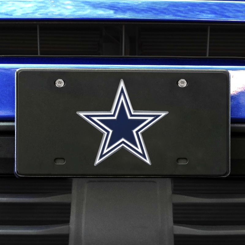 Fanmats Dallas Cowboys 3D Black License Plate