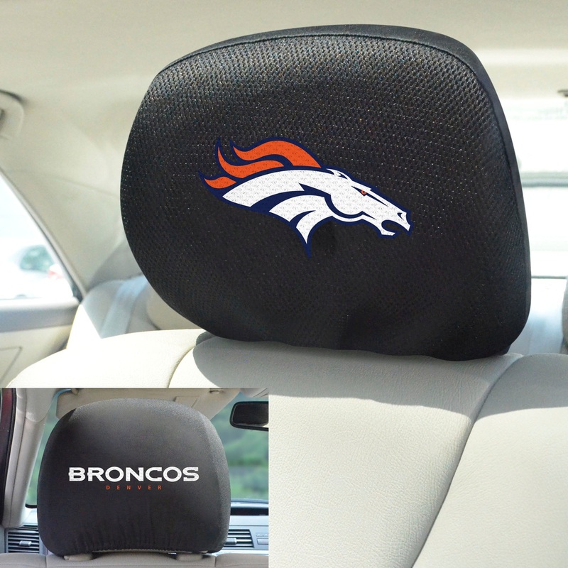 Fanmats Denver Broncos Embroidered Head Rest Cover Set – 2 Pieces