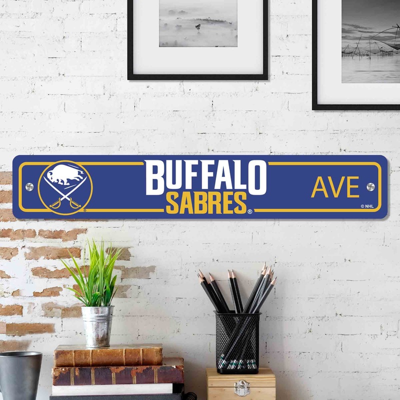 Fanmats Buffalo Sabres Team Color Street Sign 4 X 24 Lightweight