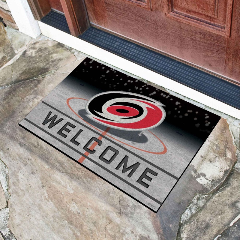 Fanmats Carolina Hurricanes Rubber Door Mat – 18 x 30