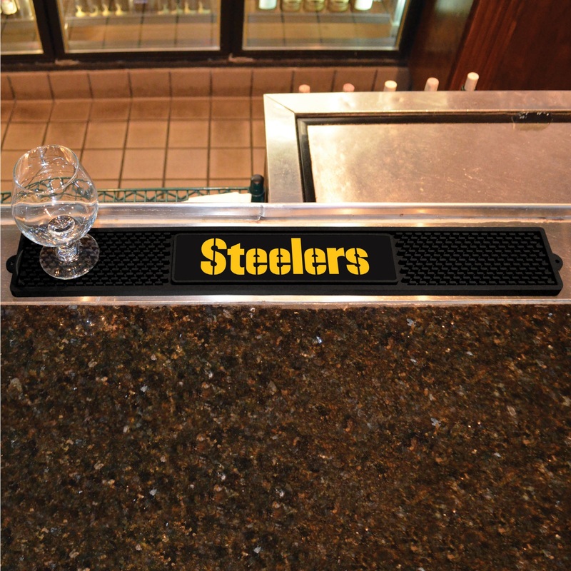 Fanmats Pittsburgh Steelers Bar Drink Mat – 3.25 x 24