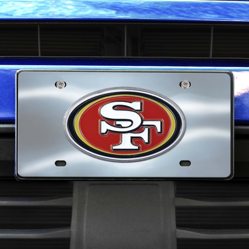 Fanmats San Francisco 49ers 3D Stainless Steel License Plate