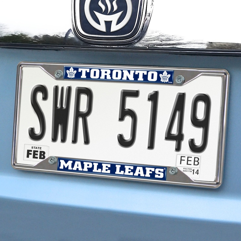 Fanmats Toronto Maple Leafs Chrome Metal License Plate Frame, 6.25 x 12.25