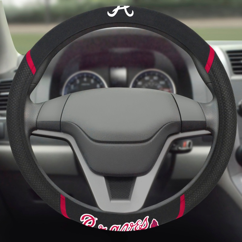 Fanmats Atlanta Braves Embroidered Steering Wheel Cover
