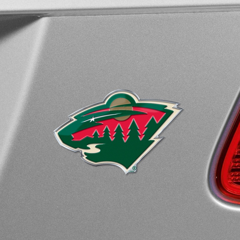 Fanmats Minnesota Wild Heavy Duty Aluminum Embossed Color Emblem