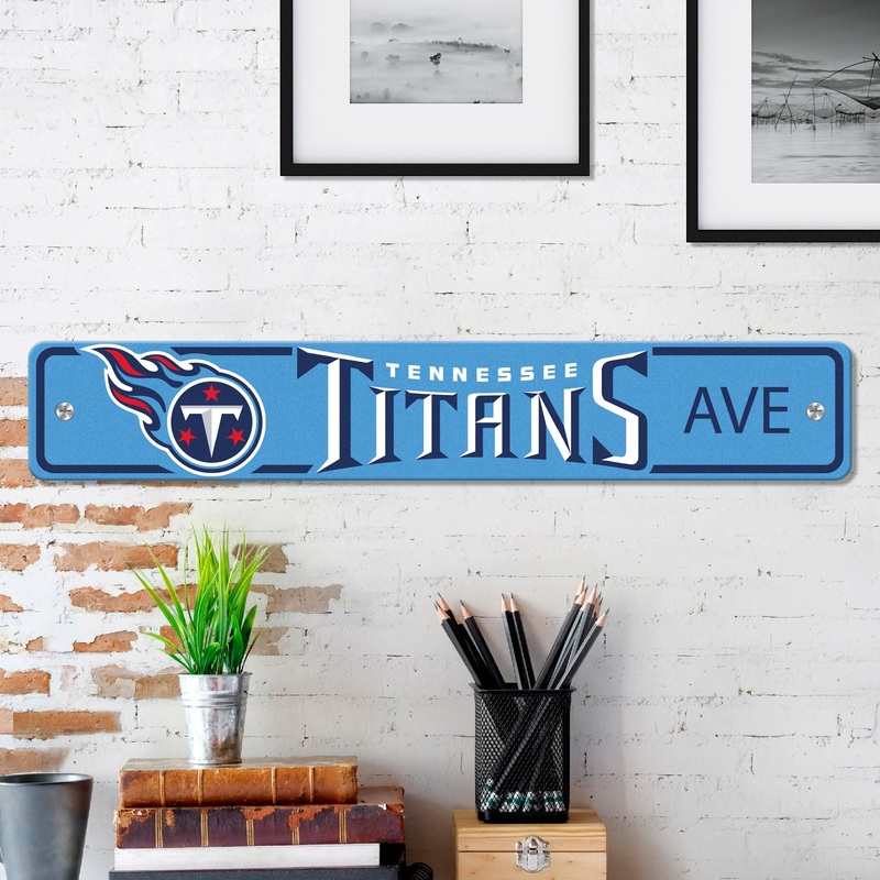 Fanmats Tennessee Titans Team Color Street Sign 4 X 24 Lightweight