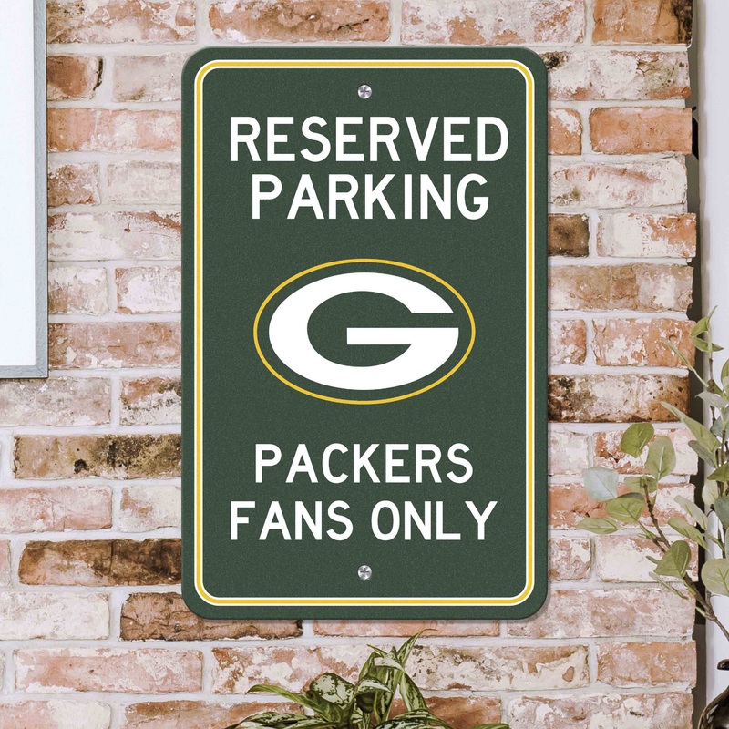 Fanmats Green Bay Packers Team Color Reserved Parking Sign Dcor 18 X 11.5 Lightweight
