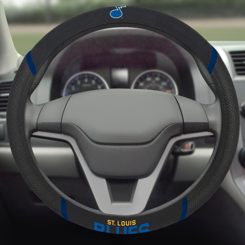 Fanmats St. Louis Blues Embroidered Steering Wheel Cover