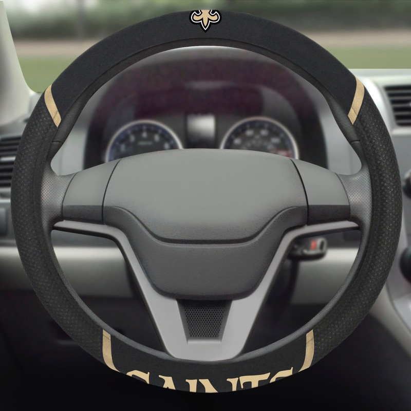 Fanmats New Orleans Saints Embroidered Steering Wheel Cover