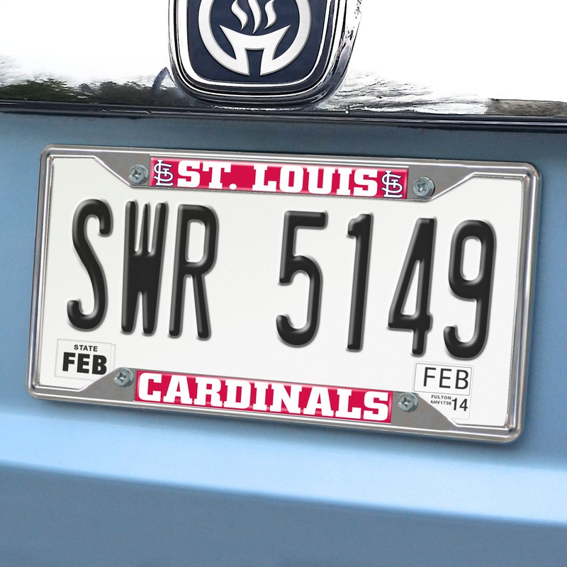 Fanmats St. Louis Cardinals Chrome Metal License Plate Frame, 6.25 x 12.25