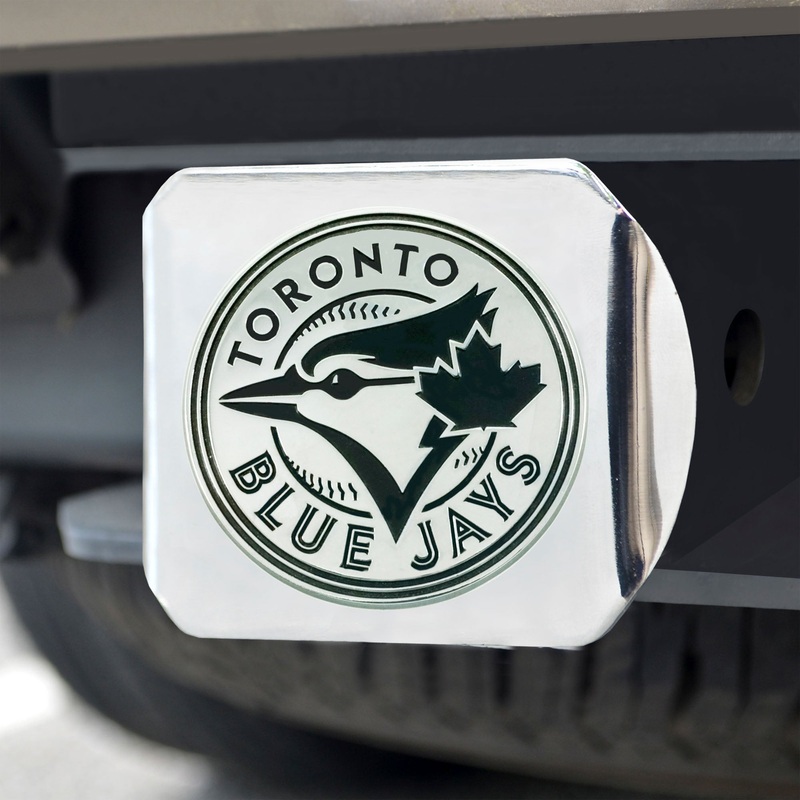 Fanmats Toronto Blue Jays Chrome Metal Hitch Cover with Chrome Metal 3D Emblem