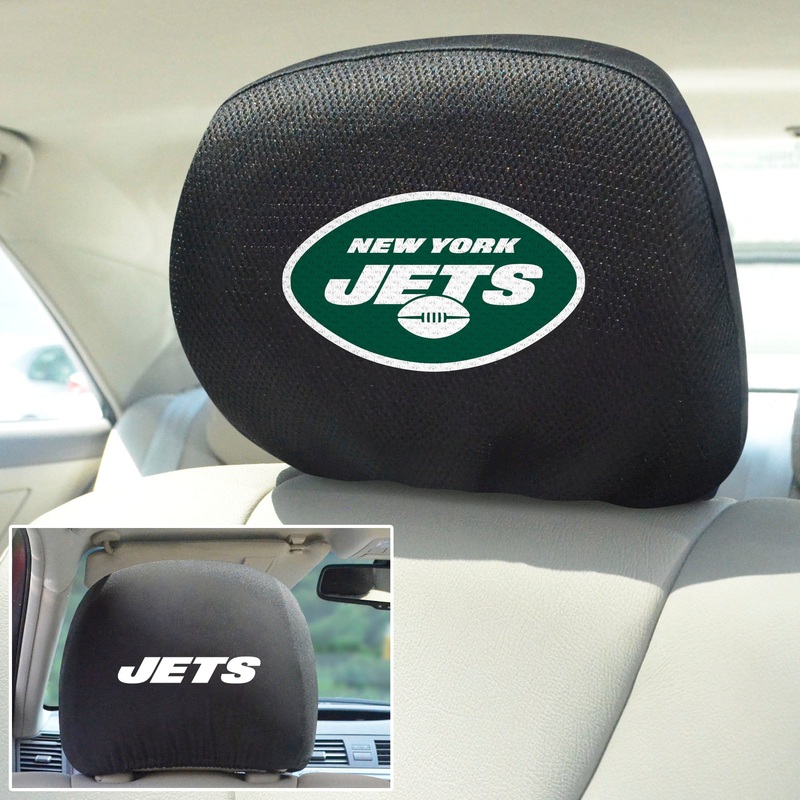 Fanmats New York Jets Embroidered Head Rest Cover Set – 2 Pieces