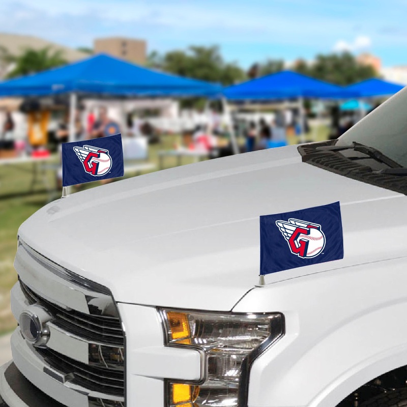 Fanmats Cleveland Guardians Ambassador Car Flags – 2 Pack Mini Auto Flags, 4 X 6