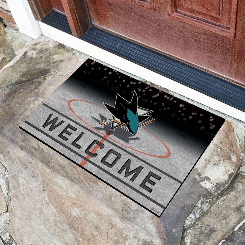 Fanmats San Jose Sharks Rubber Door Mat – 18 x 30