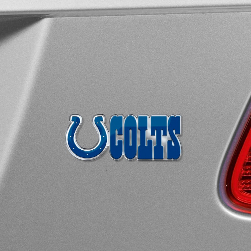 Fanmats Indianapolis Colts Heavy Duty Aluminum Embossed Color Emblem – Alternate