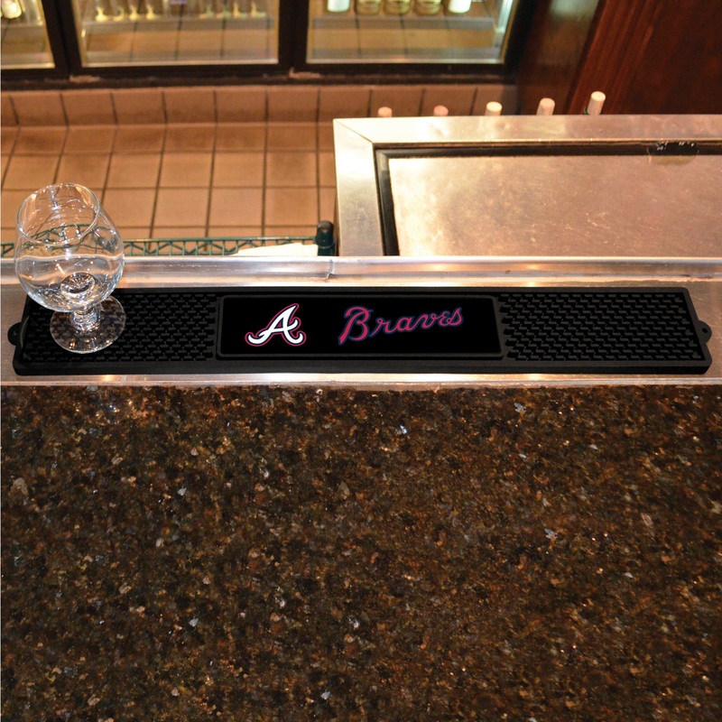 Fanmats Atlanta Braves Bar Drink Mat – 3.25 x 24