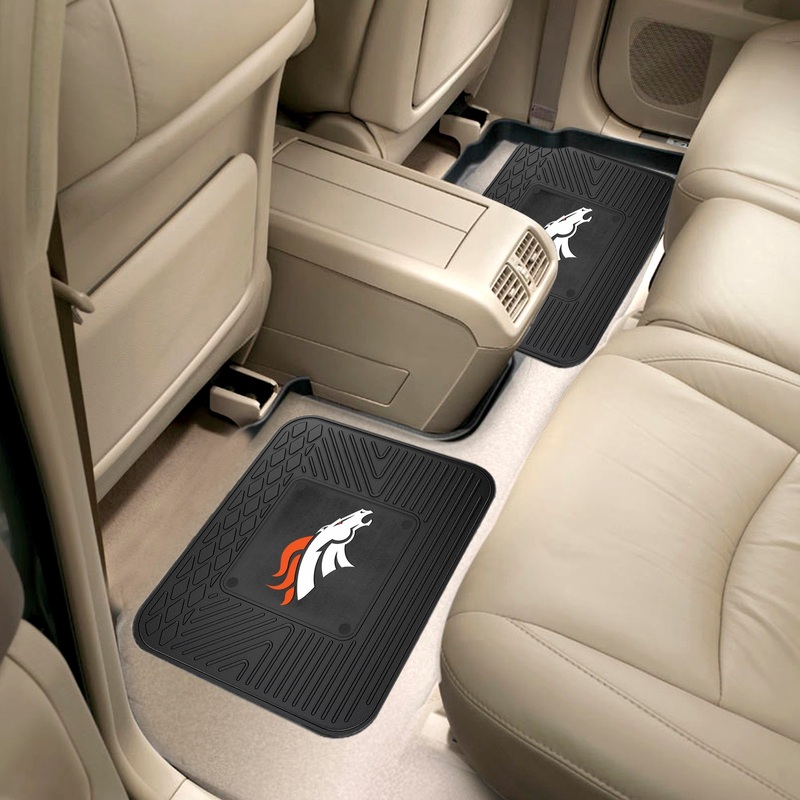 Fanmats Denver Broncos Back Seat Car Utility Mats – 2 Piece Set