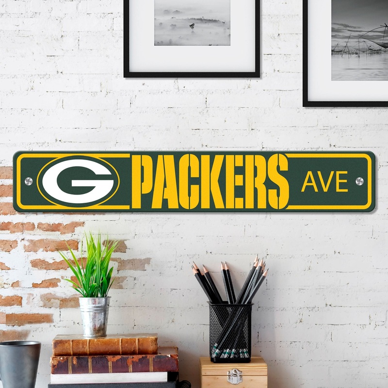 Fanmats Green Bay Packers Team Color Street Sign 4 X 24 Lightweight