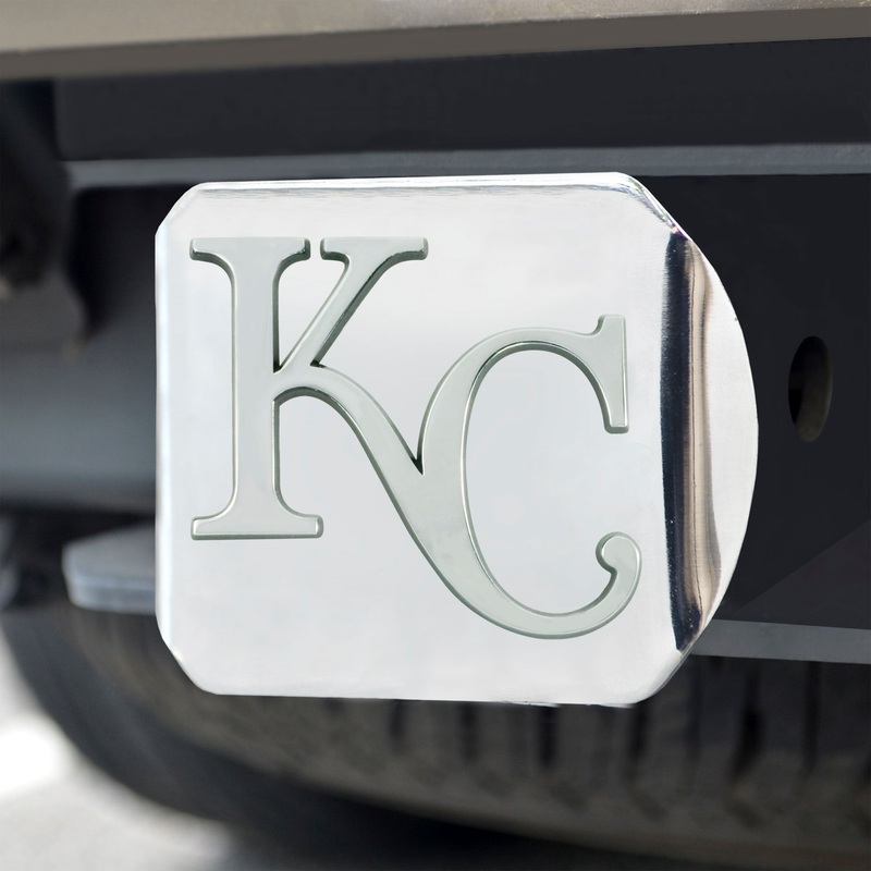 Fanmats Kansas City Royals Chrome Metal Hitch Cover with Chrome Metal 3D Emblem