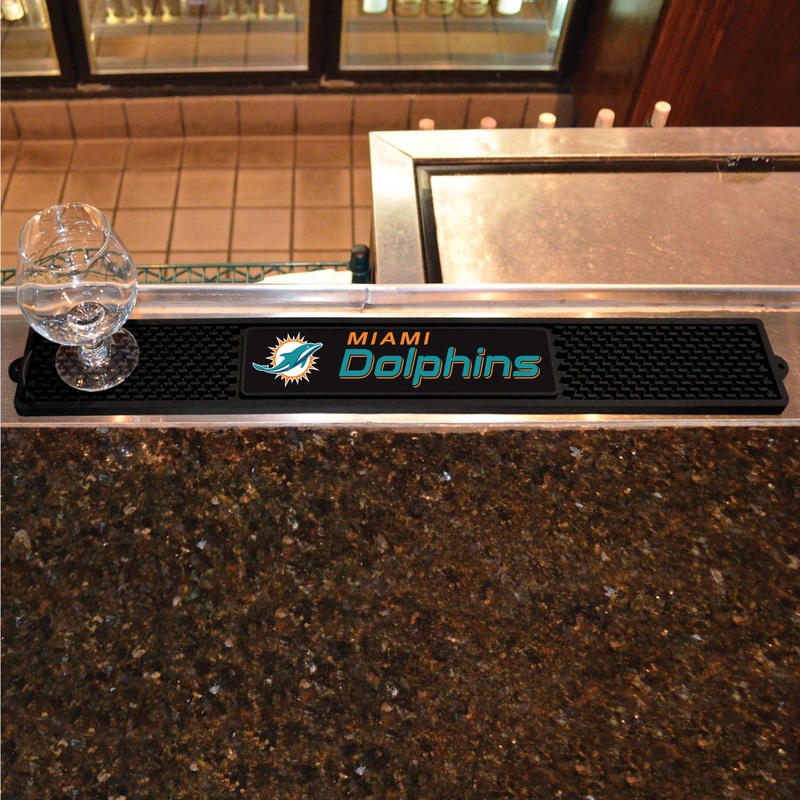 Fanmats Miami Dolphins Bar Drink Mat – 3.25 x 24