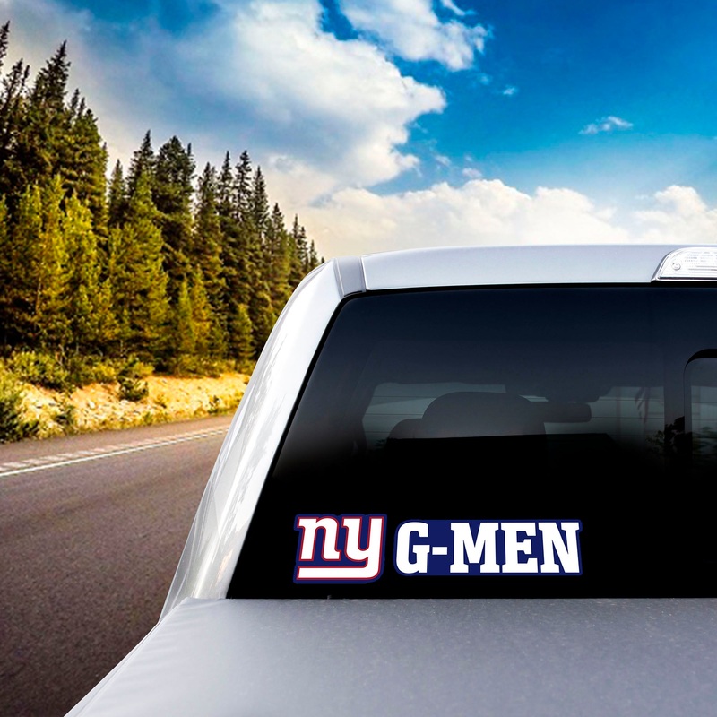 Fanmats New York Giants 2 Piece Team Slogan Decal Sticker Set