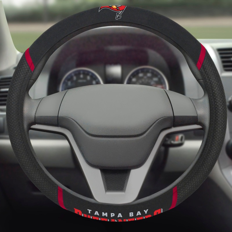 Fanmats Tampa Bay Buccaneers Embroidered Steering Wheel Cover