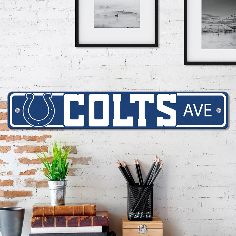 Fanmats Indianapolis Colts Team Color Street Sign 4 X 24 Lightweight