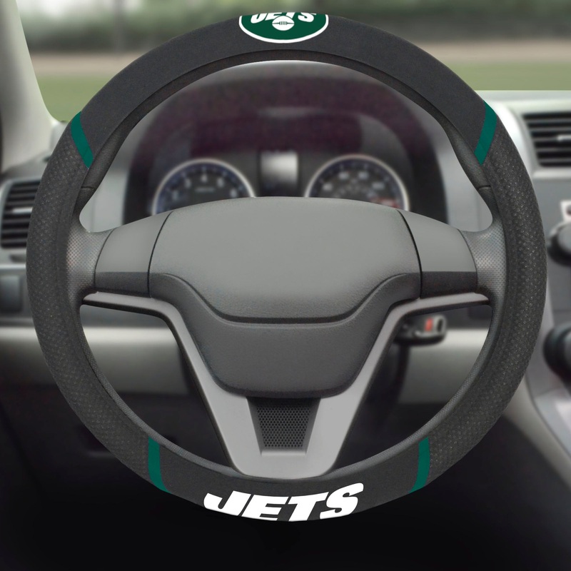 Fanmats New York Jets Embroidered Steering Wheel Cover
