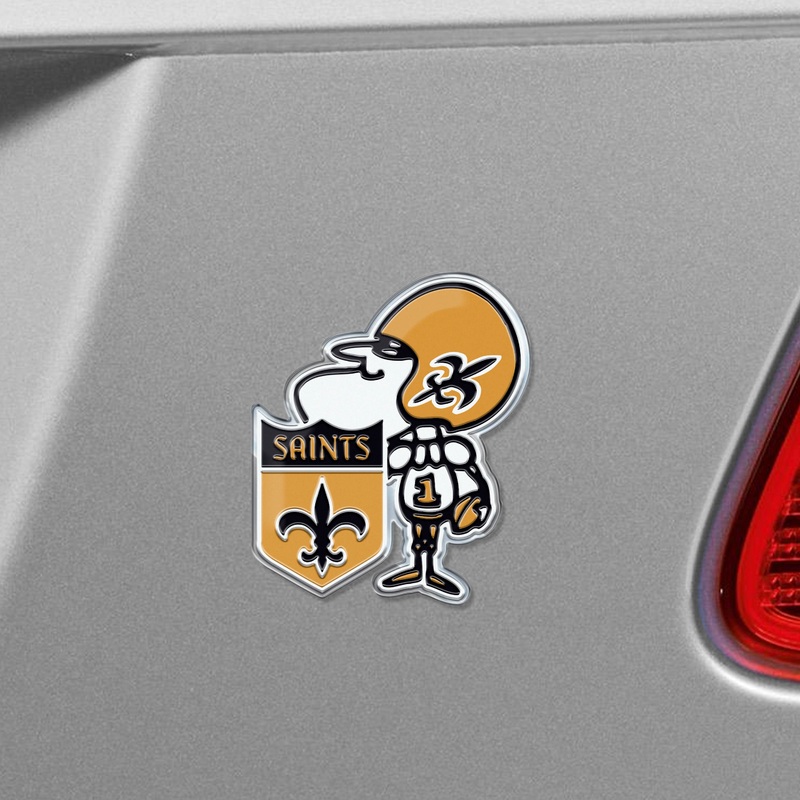 Fanmats New Orleans Saints Heavy Duty Aluminum Embossed Color Emblem – Alternate Sir Saint