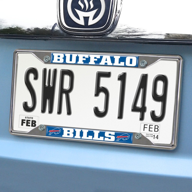 Fanmats Buffalo Bills Chrome Metal License Plate Frame, 6.25 x 12.25