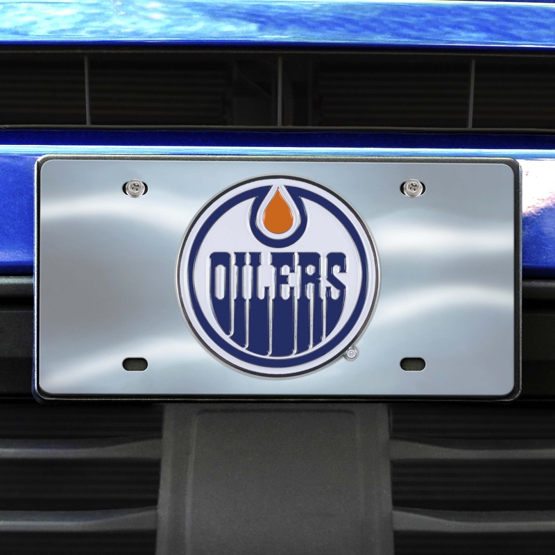 Fanmats Edmonton Oilers 3D Stainless Steel License Plate