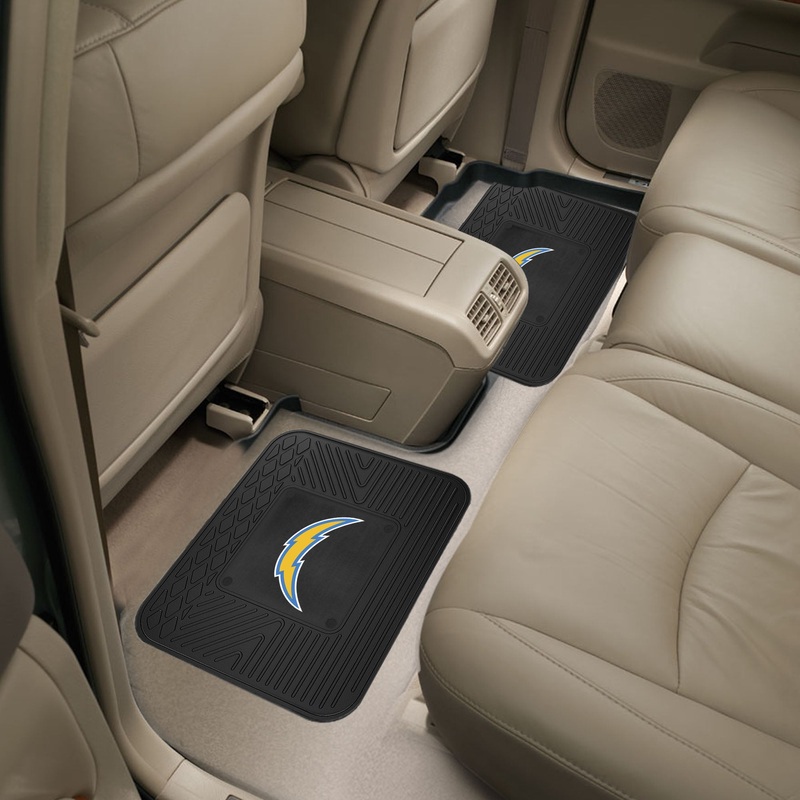 Fanmats Los Angeles Chargers Back Seat Car Utility Mats – 2 Piece Set