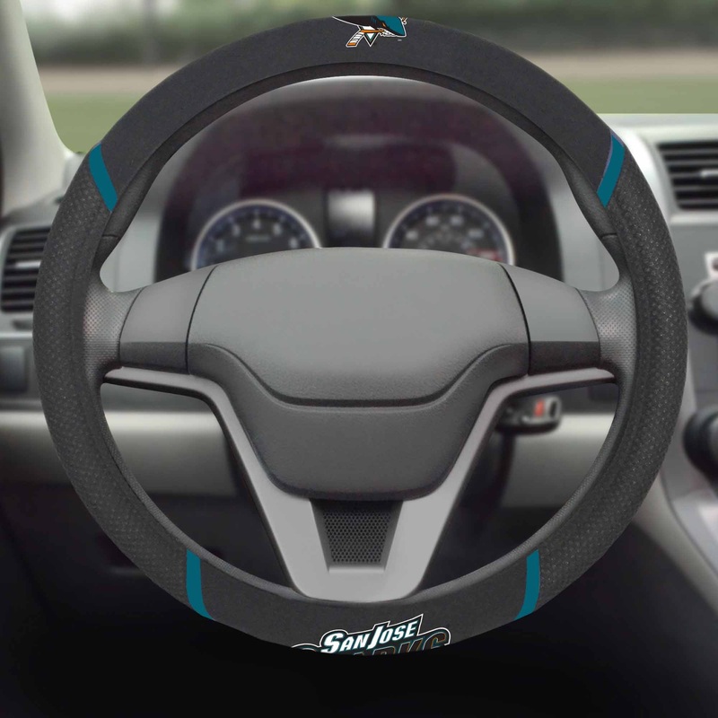 Fanmats San Jose Sharks Embroidered Steering Wheel Cover