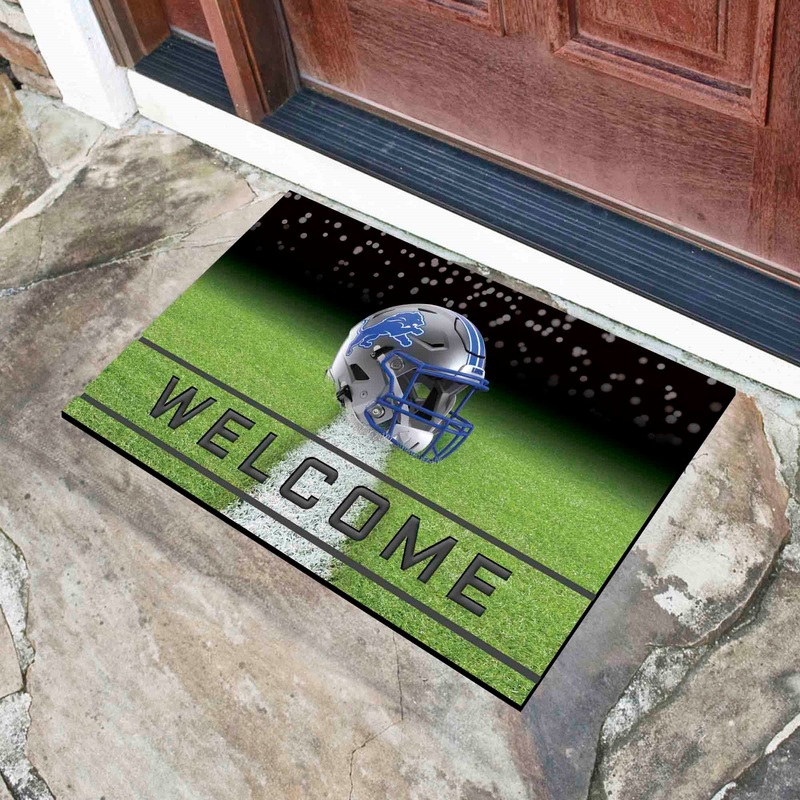 Fanmats Detroit Lions Rubber Door Mat – 18 x 30