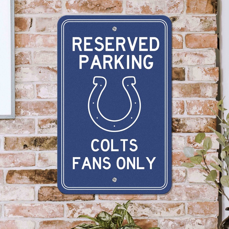 Fanmats Indianapolis Colts Team Color Reserved Parking Sign Dcor 18 X 11.5 Lightweight